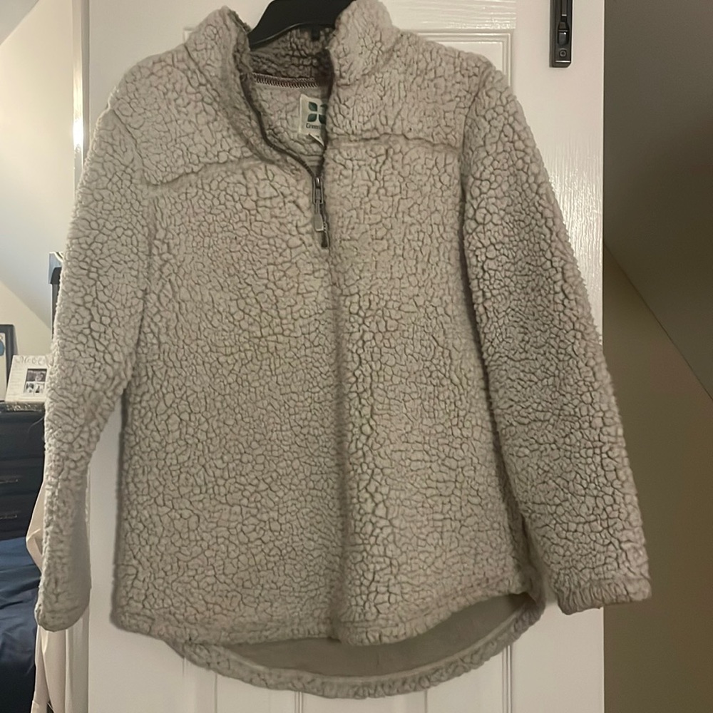 Cream Sherpa pullover
